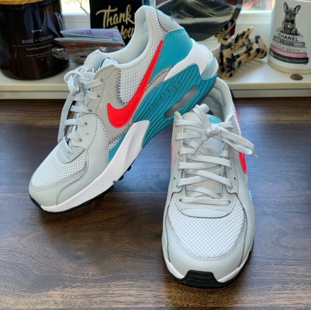Women's Nike Air Max Excee Pure Platinum/Bright Crimson (CD5432 008)